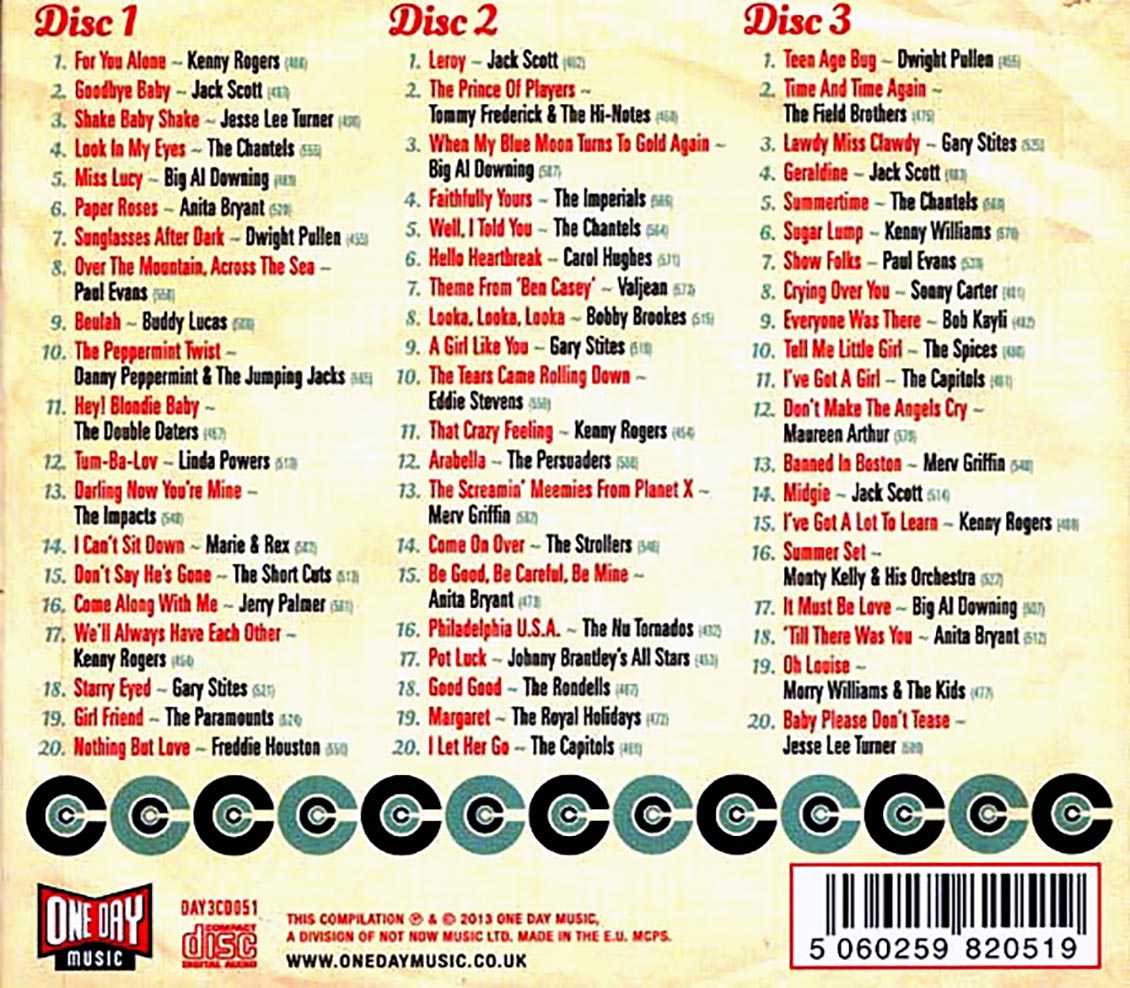 Various - For You Alone: The Carlton Records Story 1958-1962 (60 tracks) (3xCD) (deluxe 3-fold digipak)