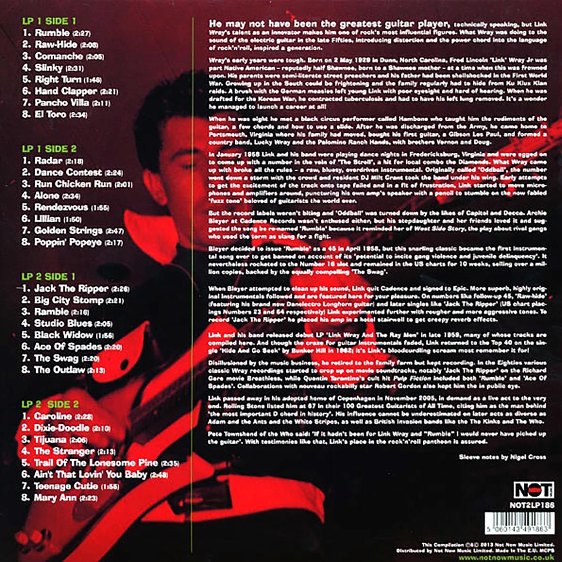 Link Wray - The Rumbling Guitar Sound Of Link Wray: 32 Influential Guitar Classics (2xLP) (180g)