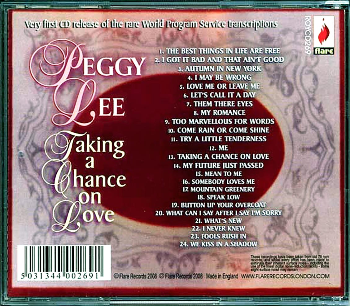 Peggy Lee - Taking A Chance On Love