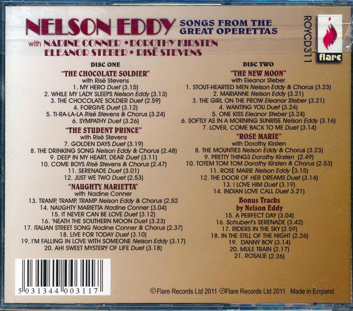 Nelson Eddy - Songs From The Great Operettas, Plus Bonus Tracks (41 tracks) (2xCD)