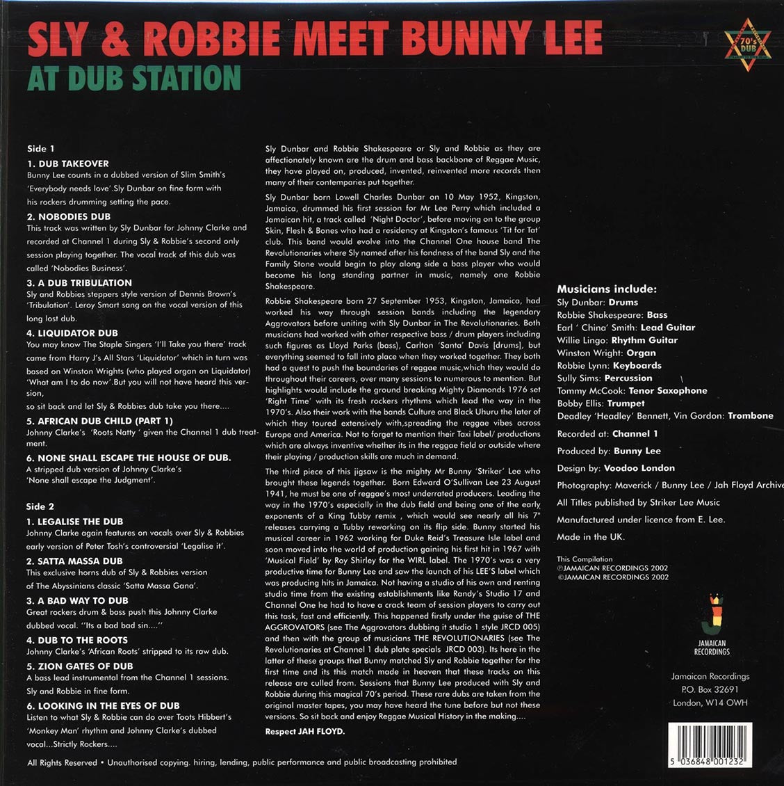 Sly & Robbie - Meet Bunny Lee At Dub Station (180g)
