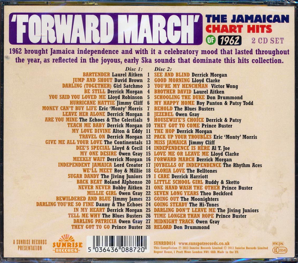 Prince Buster, Don Drummond, Lord Creator, Etc. - Forward March: The Jamaican Chart Hits Of 1962 (56 tracks) (2xCD)