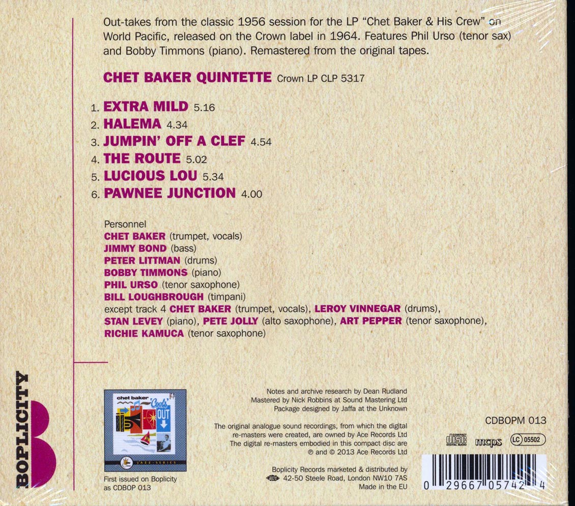 Chet Baker - Chet Baker Quintette