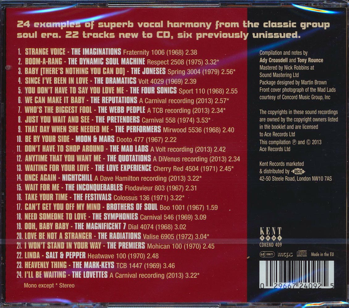 Various - Soul In Harmony: Vocal Groups 1965-1977 (24 tracks)