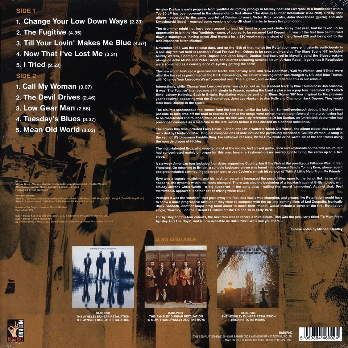 The Aynsley Dunbar Retaliation - Doctor Dunbar's Prescription (180g)