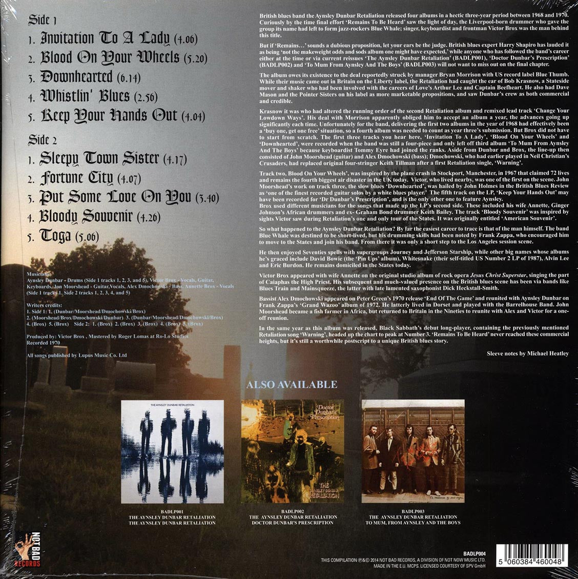 The Aynsley Dunbar Retaliation - Remains To Be Heard (180g)