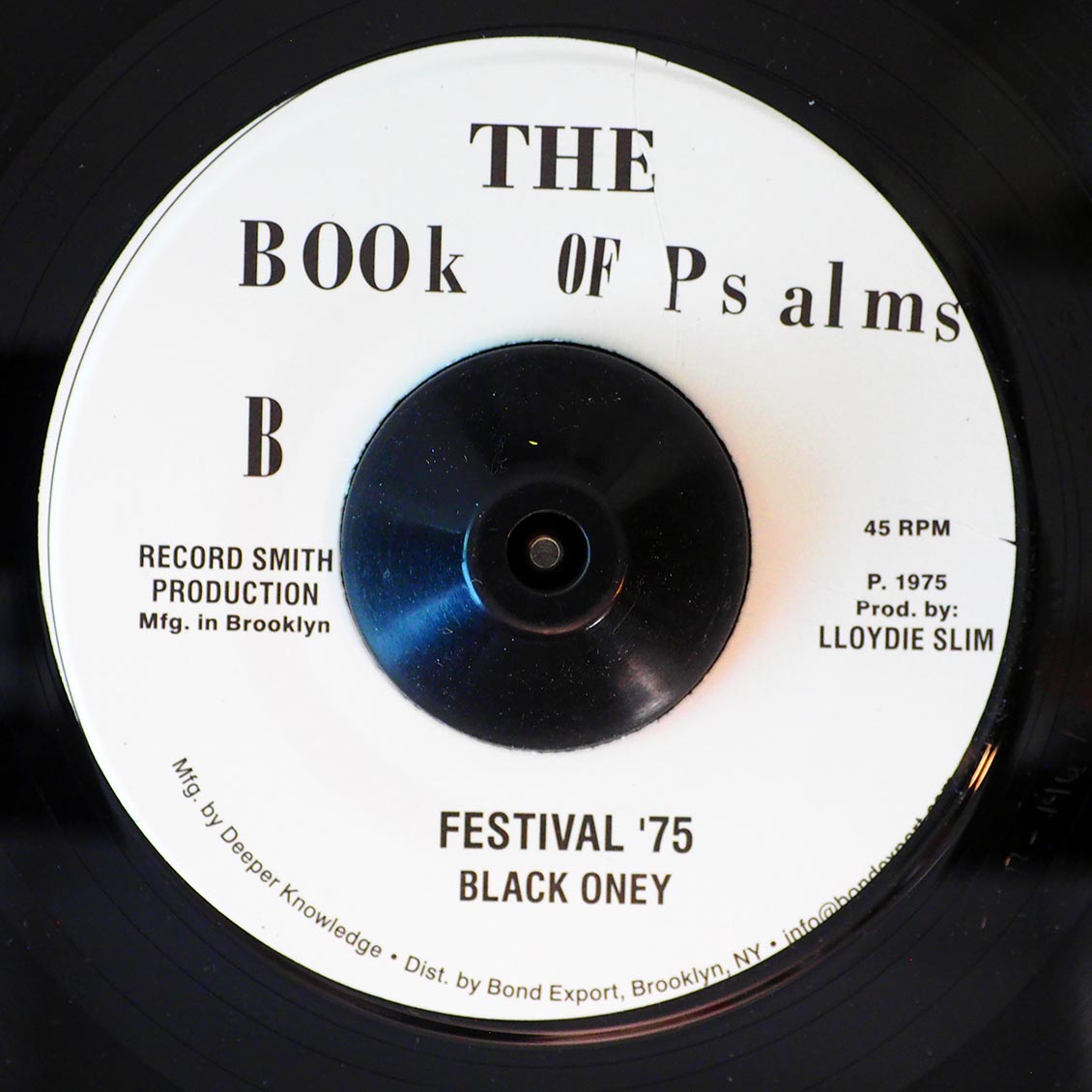 Prince Far I - Psalm 87  /  Black Oney - Festival 75