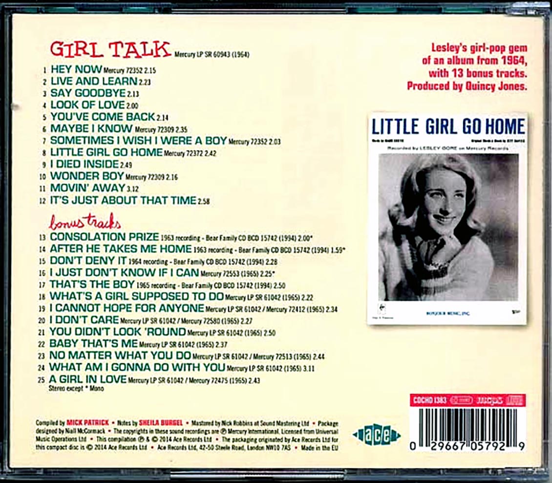 Lesley Gore - Girl Talk, With Bonus Tracks (25 tracks)