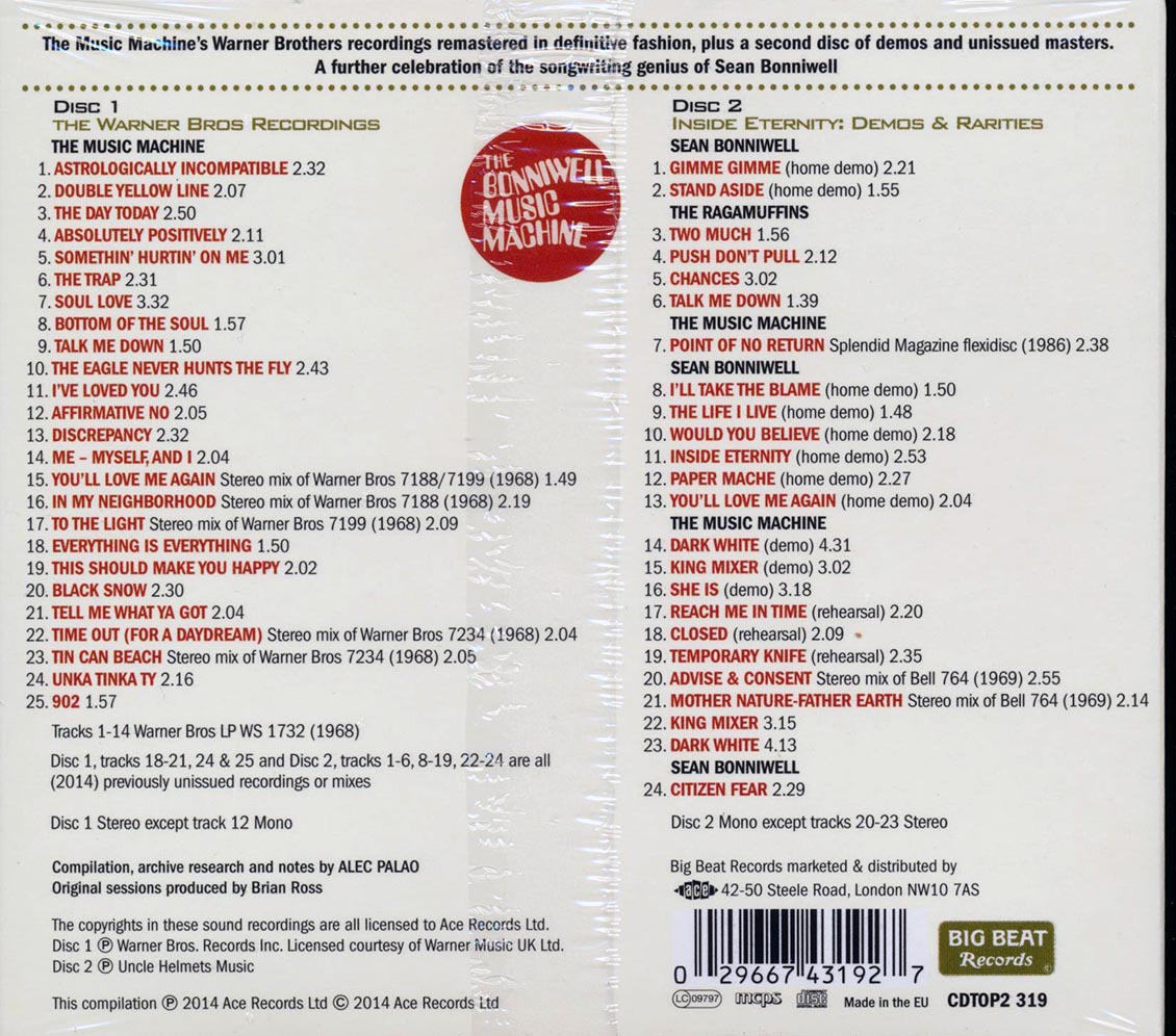 The Music Machine, Sean Bonniwell, The Raggamuffins - The Bonniwell Music Machine (49 tracks) (2xCD)