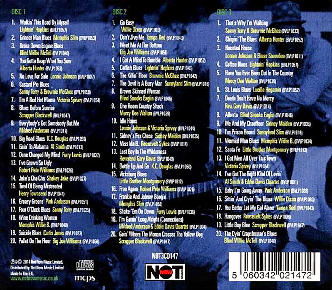 Willie Dixon, Lightnin' Hopkins, Big Joe Williams, Etc. - Classic Blues From Bluesville (60 tracks) (3xCD) (deluxe 3-fold digipak)
