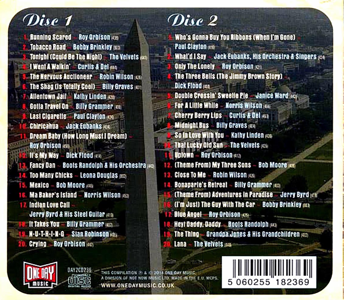 Various - Running Scared: The Monument Records Story 1958-1962 (40 tracks) (2xCD) (deluxe 3-fold digipak)