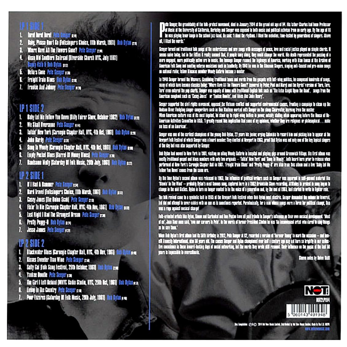 Bob Dylan, Pete Seeger - Bob Dylan Vs Pete Seeger: The Singer And The Song (2xLP) (180g)