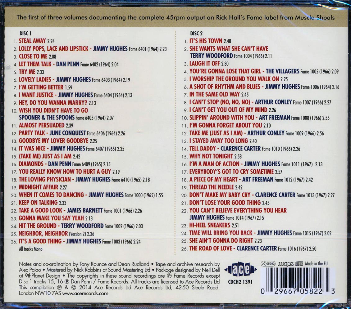 Various - The Complete Fame Singles Volume 1: 1964-1967 (52 tracks) (2xCD)