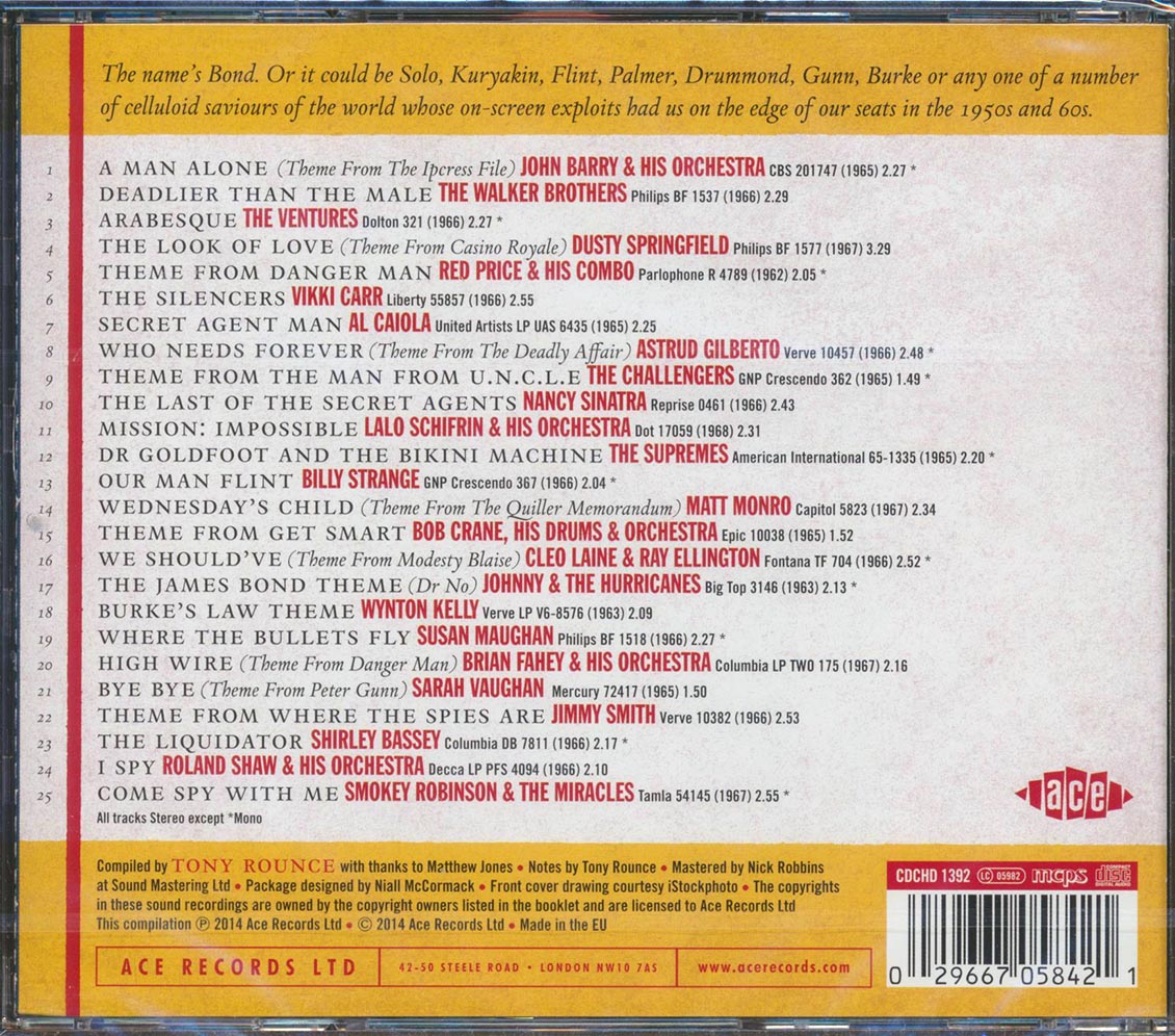 Various - Come Spy With Us: The Secret Agent Songbook (25 tracks)