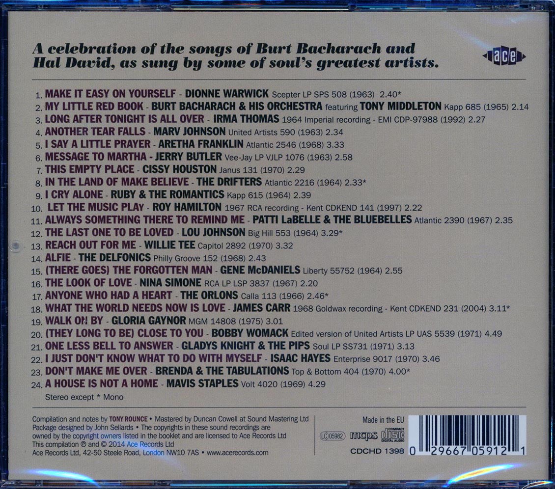 Various - Let The Music Play: Black America Sings Bacharach & David (24 tracks)