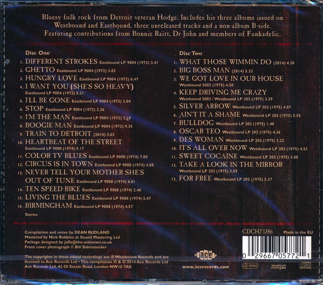 Catfish Hodge - Different Strokes: The Complete Eastbound & Westbound Recordings (29 tracks) (2xCD)