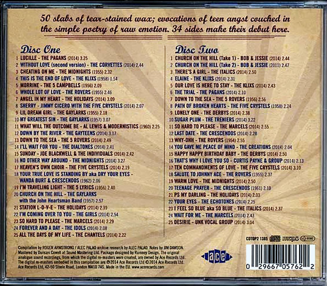 Various - Music City Vocal Groups: Greasy Love Songs Of Teenage Romance, Regret, Hope And Despair (50 tracks) (2xCD)