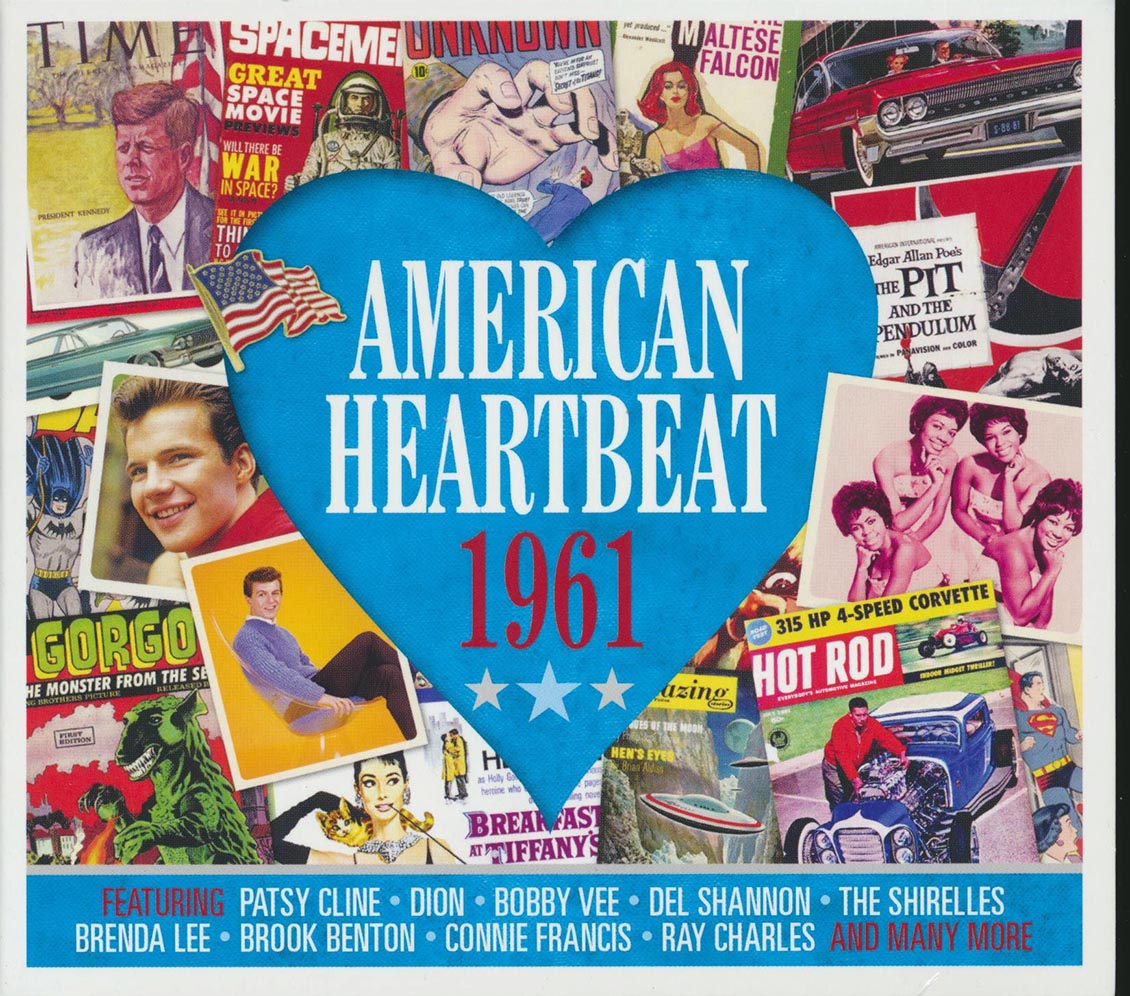 Ray Charles, Del Shannon, Dion, Patsy Cline, Etc. - American Heartbeat 1961 (49 tracks) (2xCD) (deluxe 3-fold digipak)