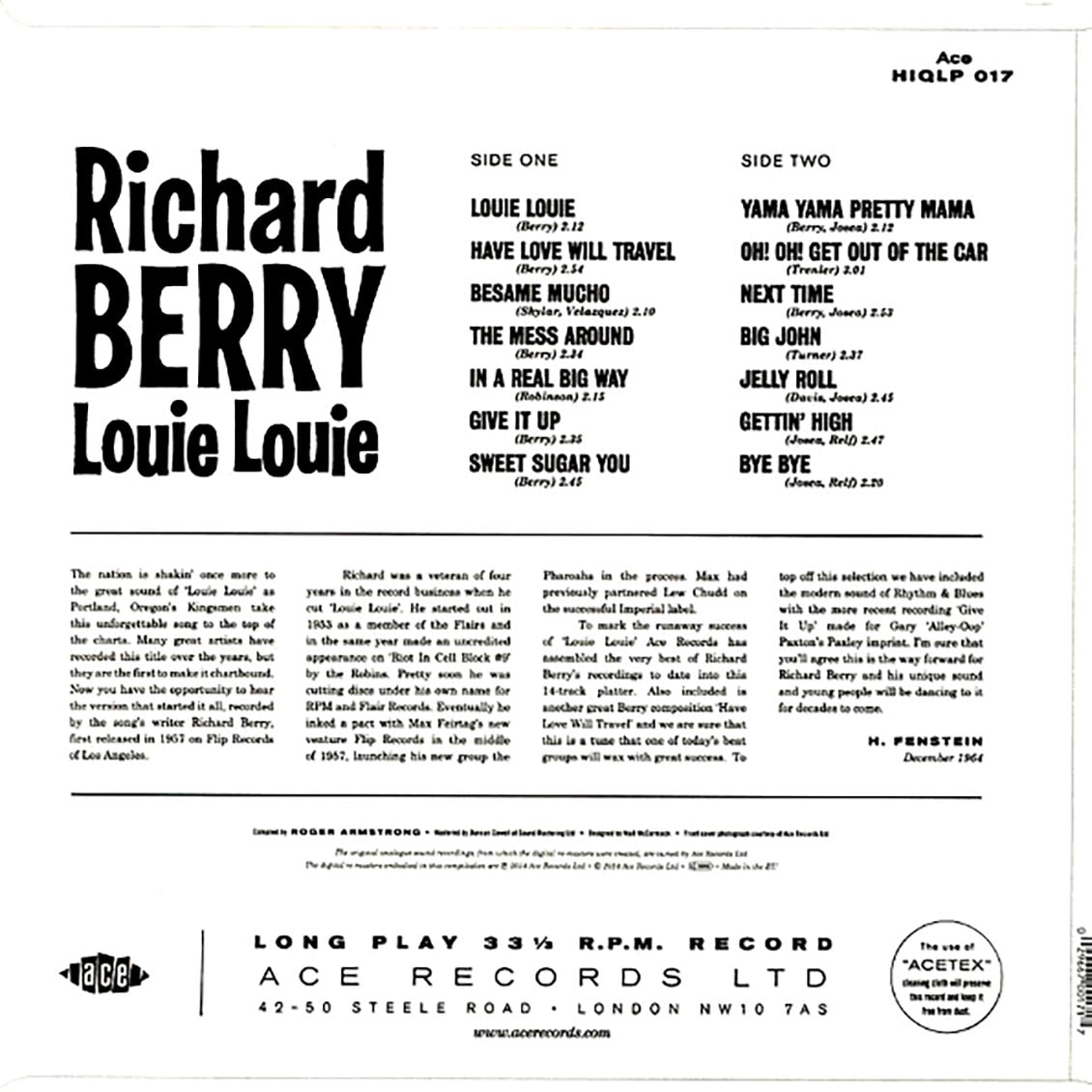 Richard Berry - Louie Louie (180g) (colored vinyl)