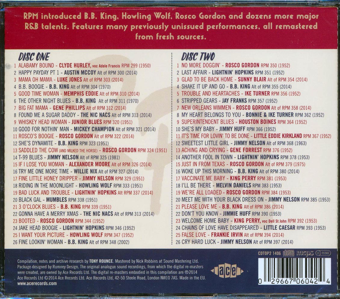 Various - No More Doggin': The RPM Records Story Volume 1 1950-1953 (52 tracks) (2xCD)