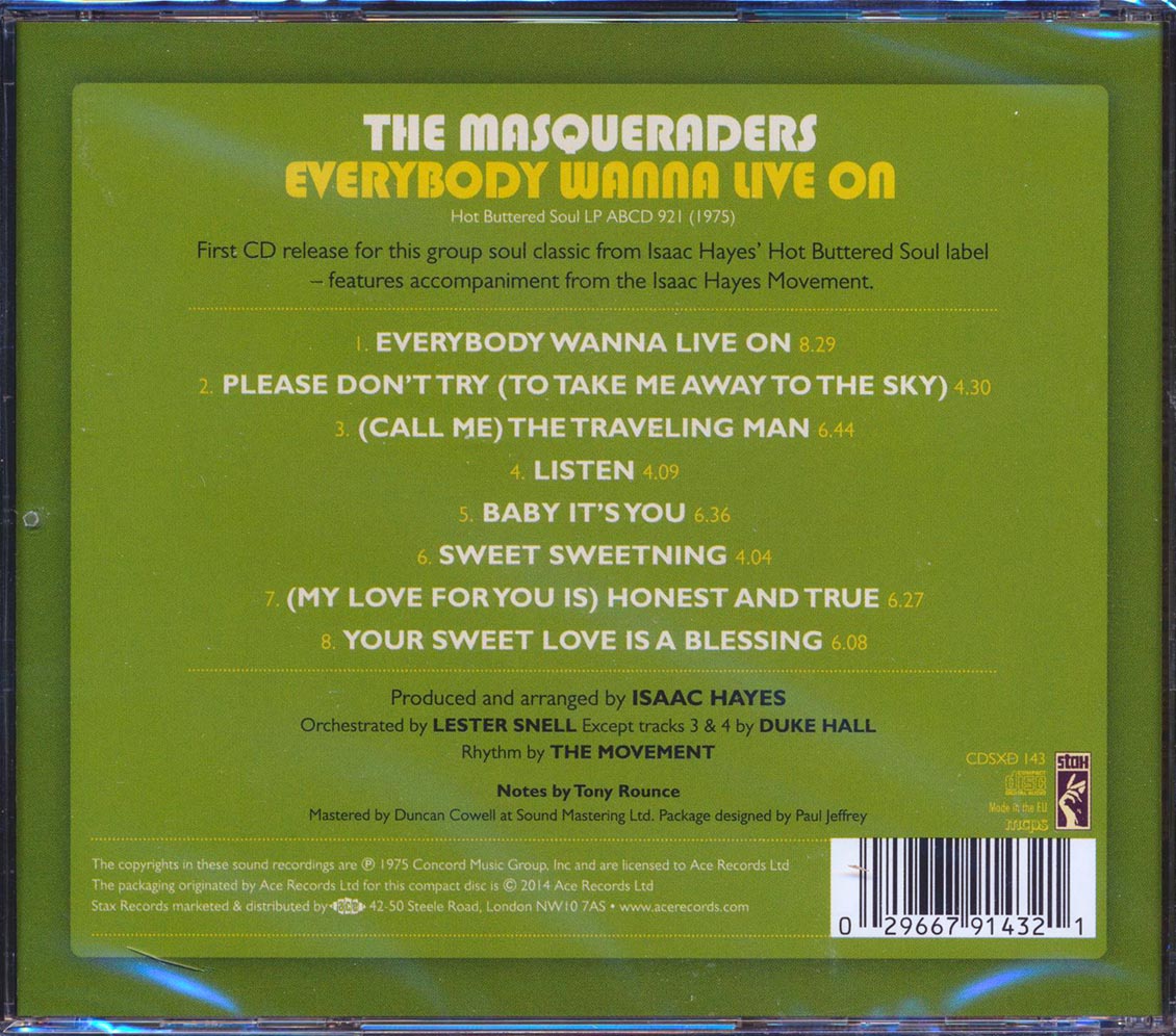 The Masqueraders - Everybody Wanna Live On