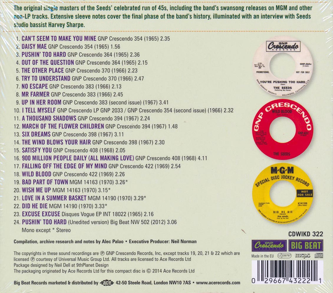 The Seeds - Singles As & Bs 1965-1970 (24 tracks)