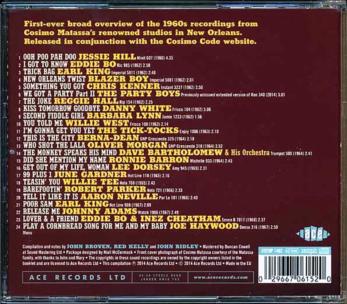 Various - Cracking The Cosimo Code: 60s New Orleans R & B And Soul (24 tracks)