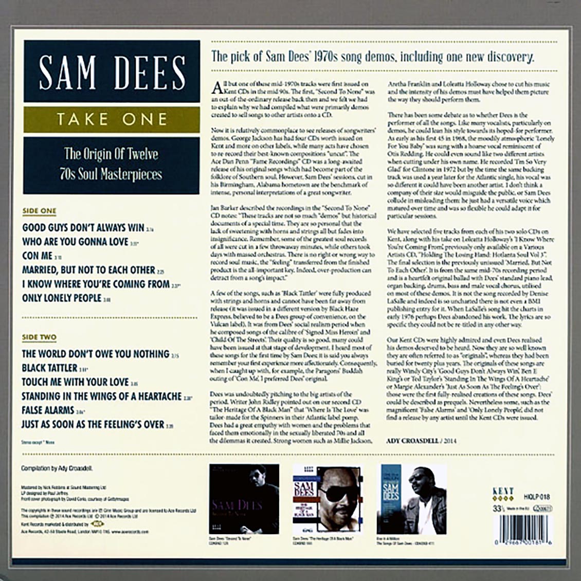Sam Dees - Take One: The Original Twelve 70s Soul Masterpieces (180g) (colored vinyl)