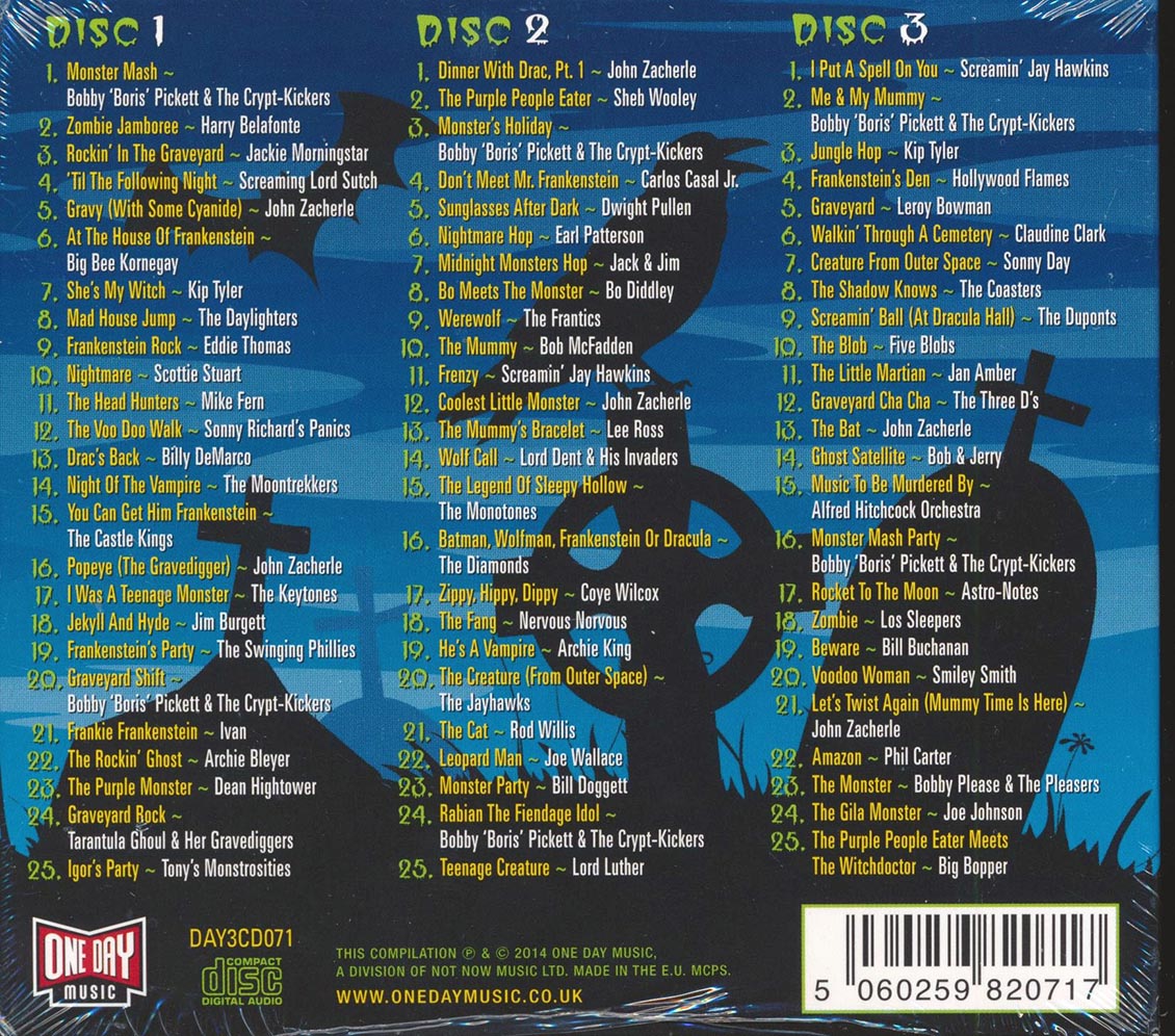 Various - The Best Of Horror: 75 Original Horror Favourites (75 tracks) (3xCD) (deluxe 3-fold digipak)