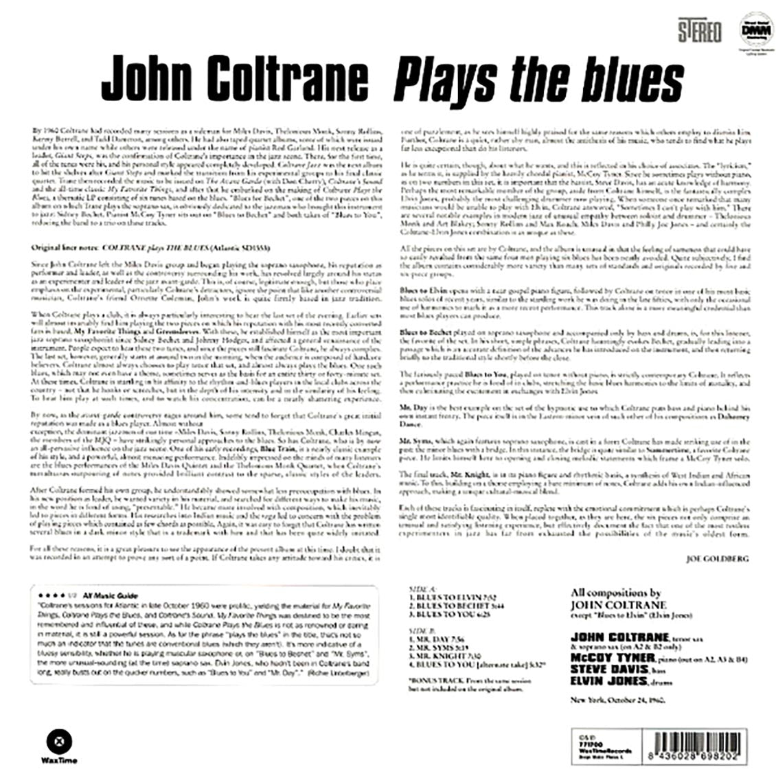 John Coltrane - Coltrane Plays The Blues (180g)