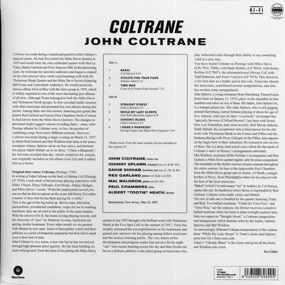 John Coltrane - Coltrane (+bonus track) (ltd. ed.) (180g) (remastered)