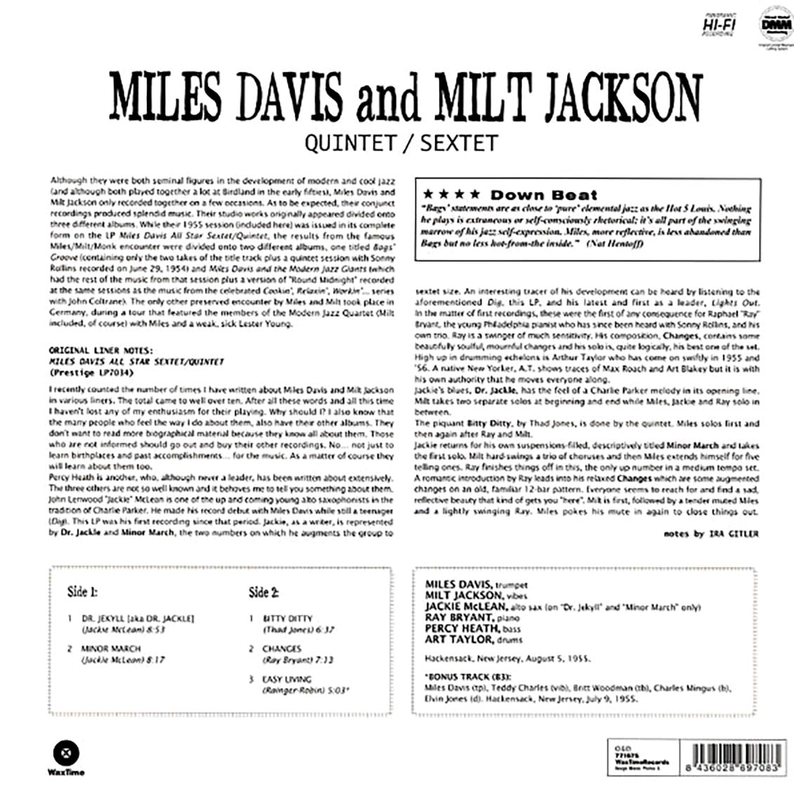 Miles Davis, Milt Jackson - Quintet / Sextet (180g)