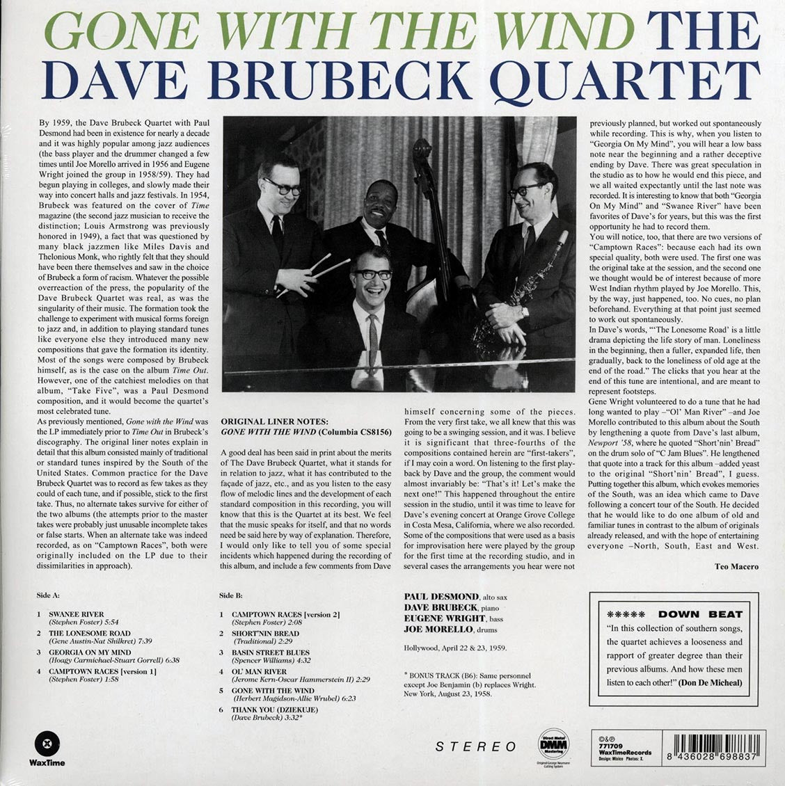 The Dave Brubeck Quartet - Gone With The Wind (180g)