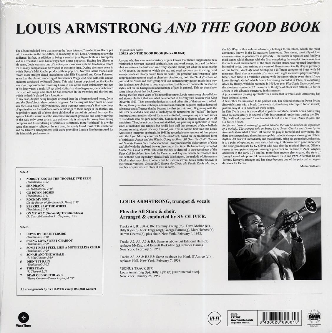 Louis Armstrong & His All-Stars, The Sy Oliver Choir - Louis And The Good Book (+bonus track) (ltd. ed.) (180g) (remastered)