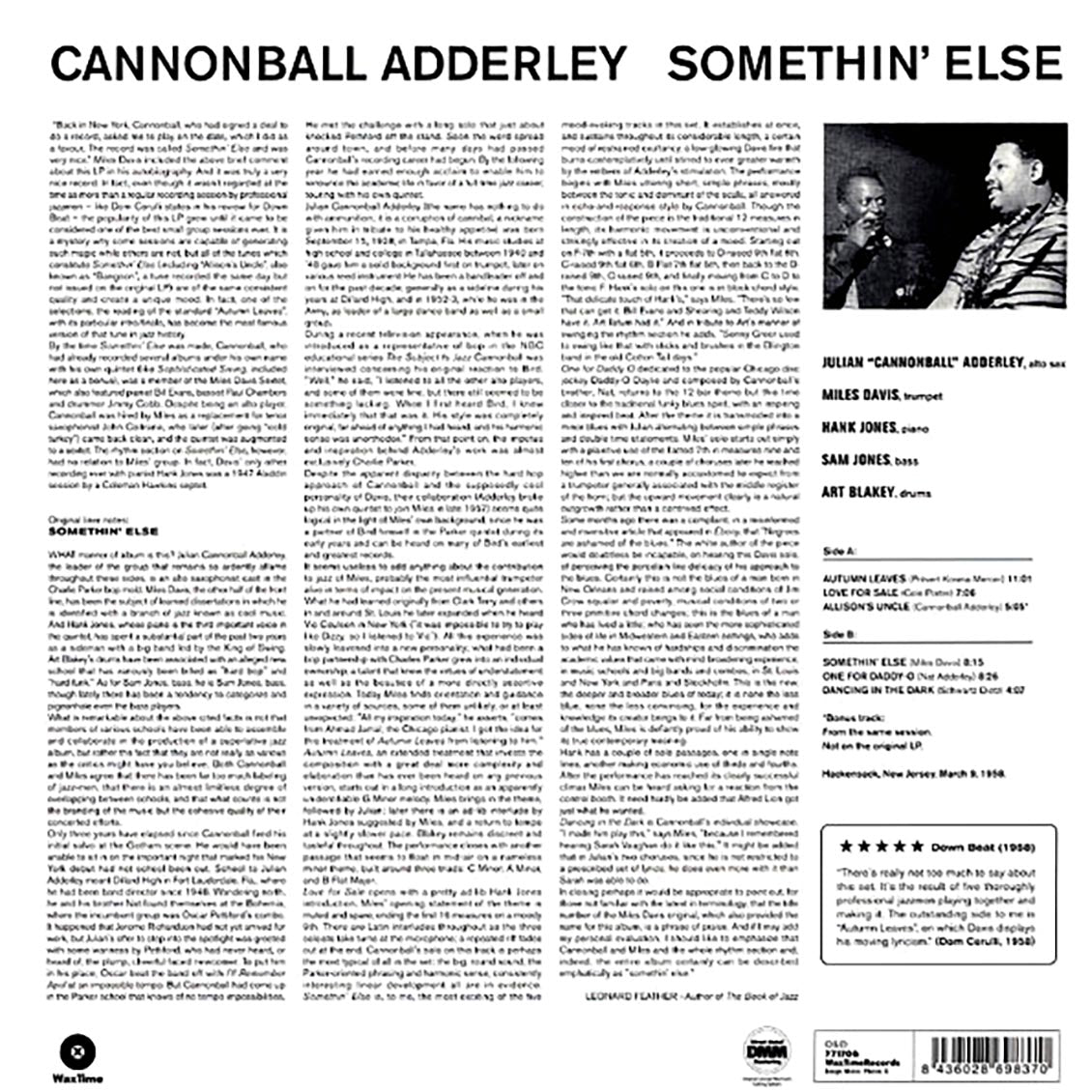 Cannonball Adderley - Somethin' Else (180g)