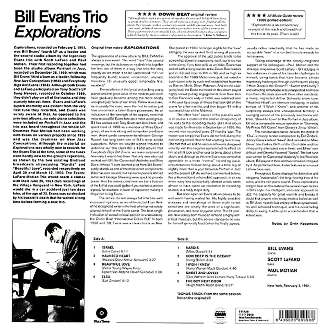 Bill Evans Trio - Explorations (180g)