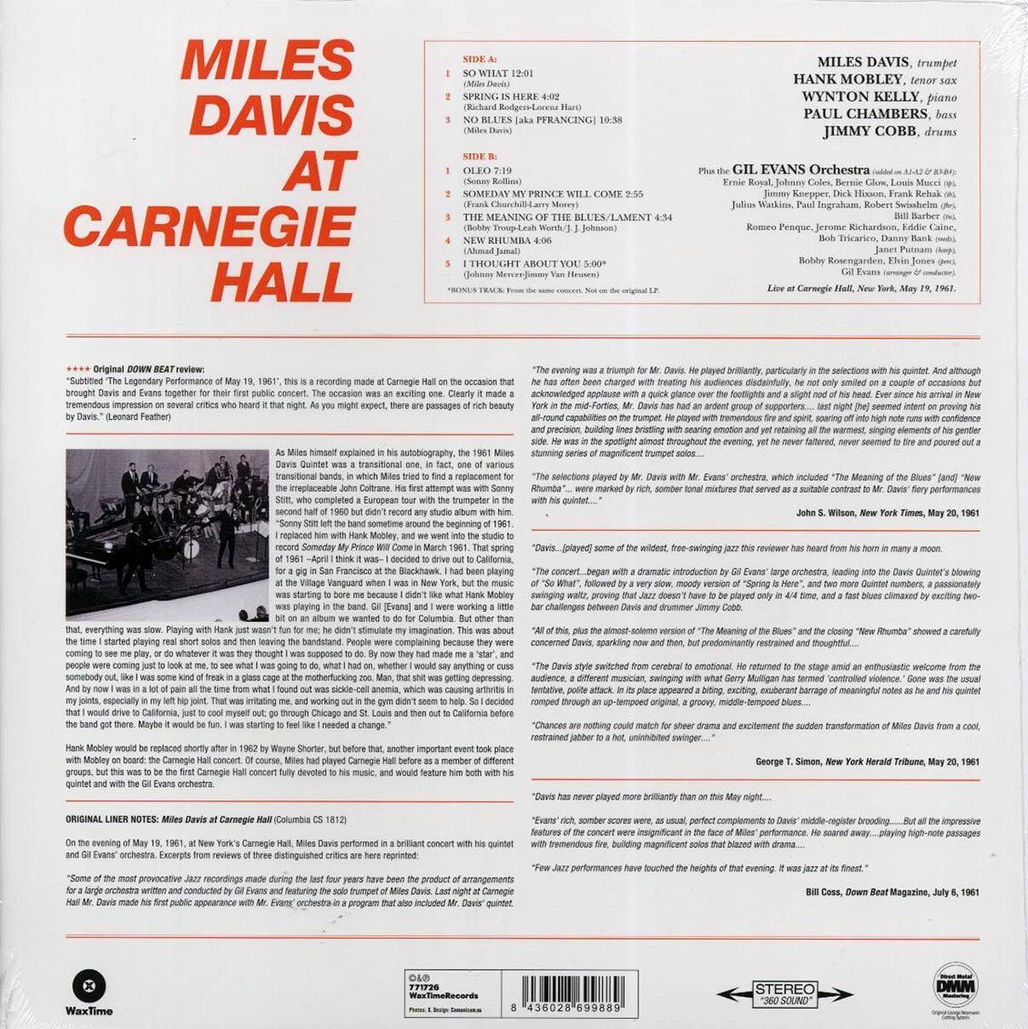 Miles Davis - Miles Davis At Carnegie Hall (+bonus track) (ltd. ed.) (180g) (remastered)