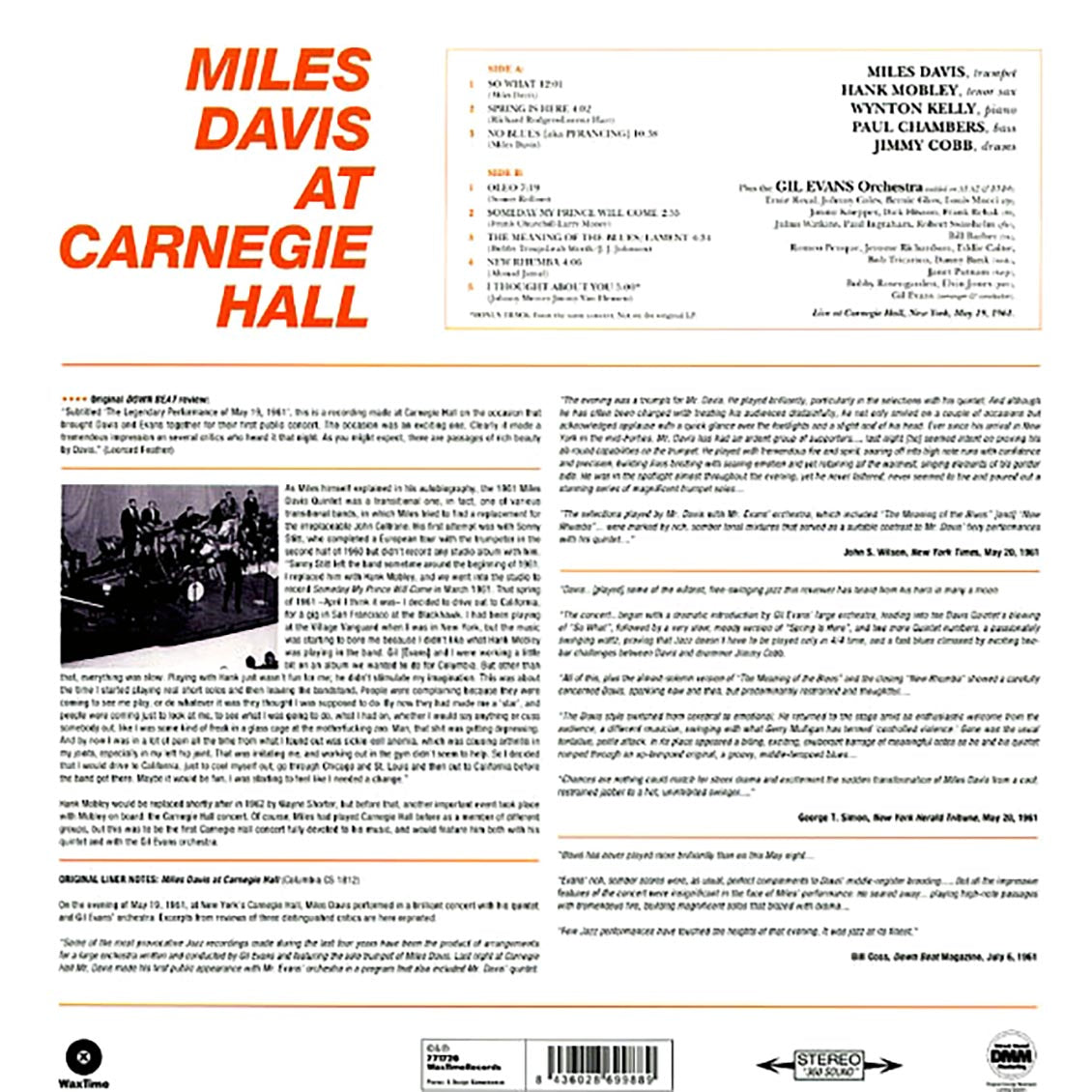 Miles Davis - Miles Davis At Carnegie Hall (180g)