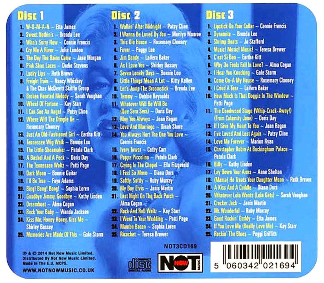 Various - Fifties Girls (75 tracks) (3xCD) (deluxe 3-fold digipak)