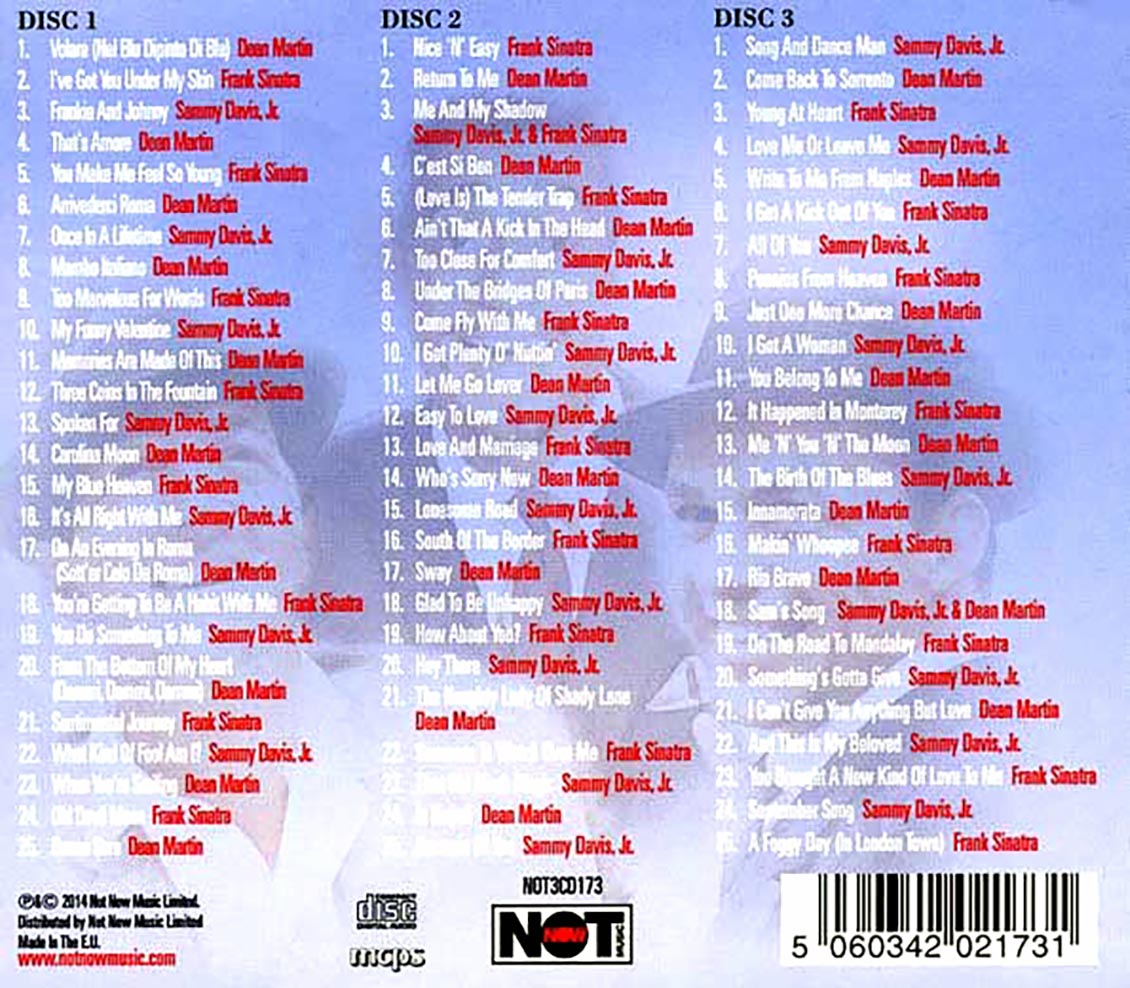 Frank Sinatra, Sammy Davis Jr., Dean Martin - The Very Best Of The Rat Pack (75 tracks) (3xCD) (deluxe 3-fold digipak)