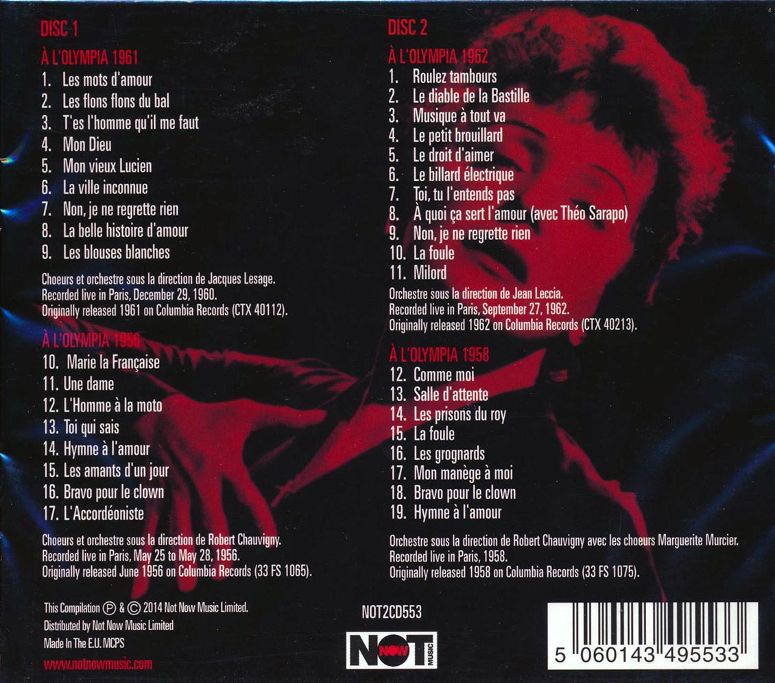Edith Piaf - At The Paris Olympia (36 tracks) (2xCD)