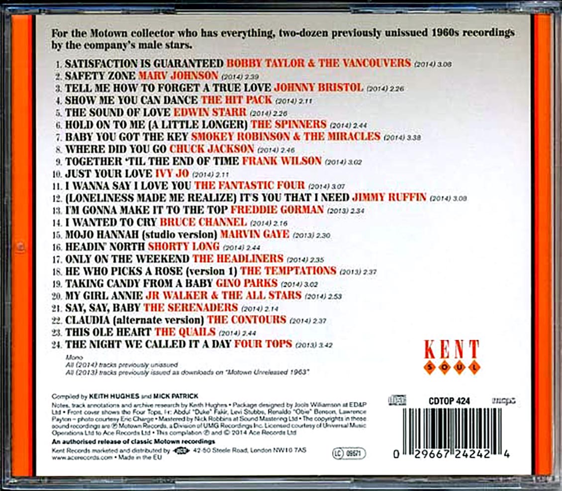 Various - Satisfaction Guaranteed! Motown Guys 1961-1969 (24 tracks)