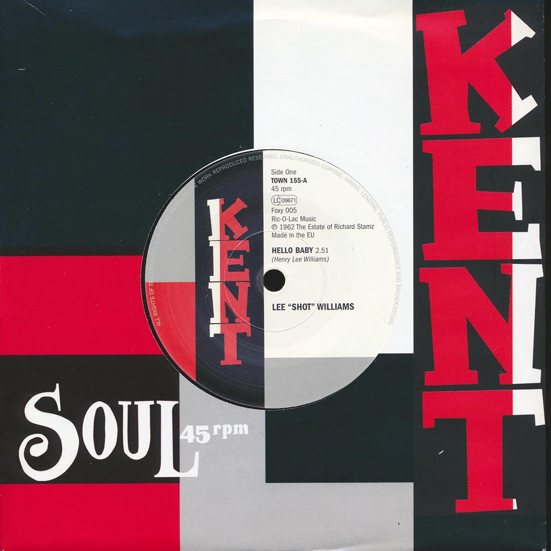 Lee 'Shot' Williams - Hello Baby  /  Harold Burrage, The Milt Bland Orchestra - Please Love Me