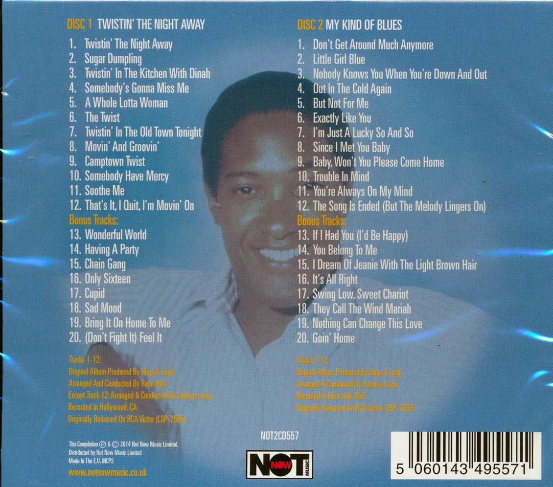 Sam Cooke - Twistin' The Night Away + My Kind Of Blues (40 tracks) (2xCD)
