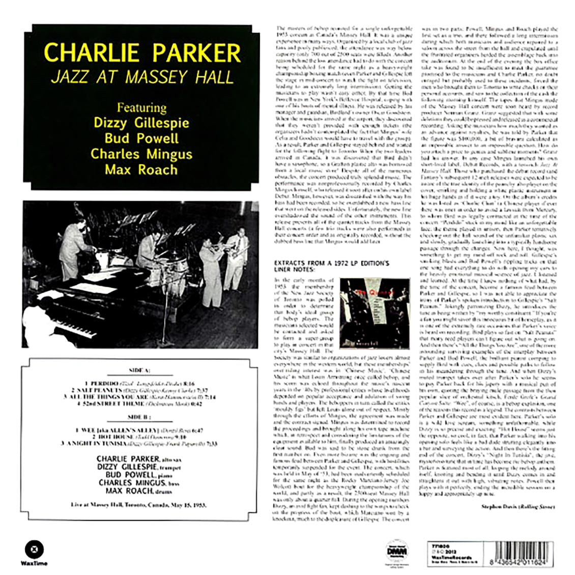 Charlie Parker - Jazz At Massey Hall (180g)