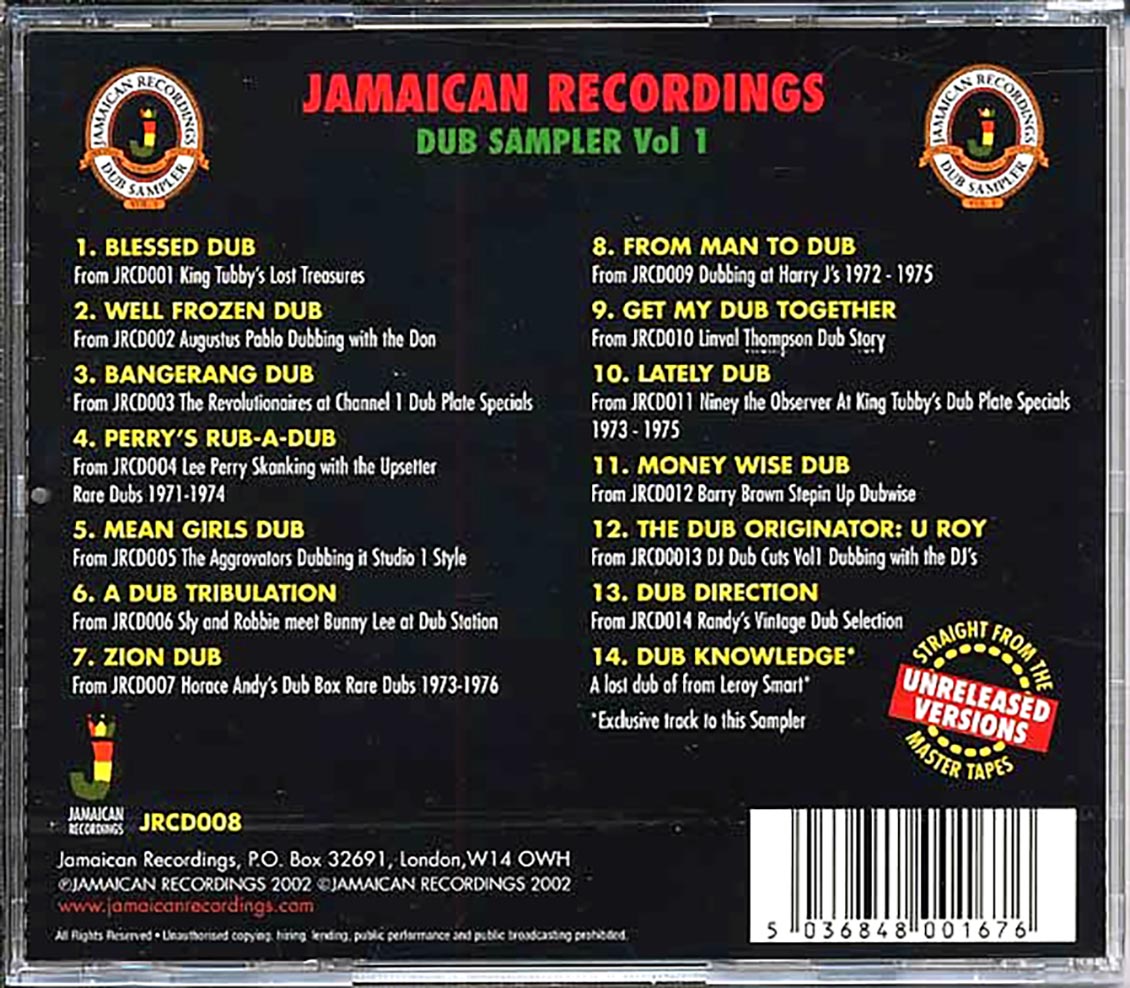 King Tubby, Augustus Pablo, The Revolutionaries, Etc. - Jamaican Recordings Dub Sampler Volume 1