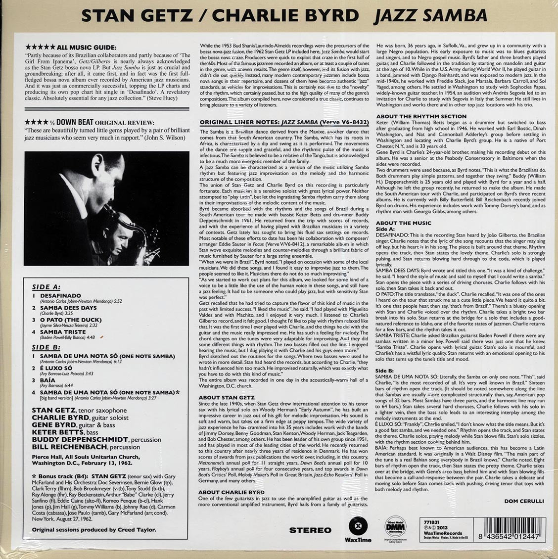 Stan Getz, Charlie Byrd - Jazz Samba (180g)
