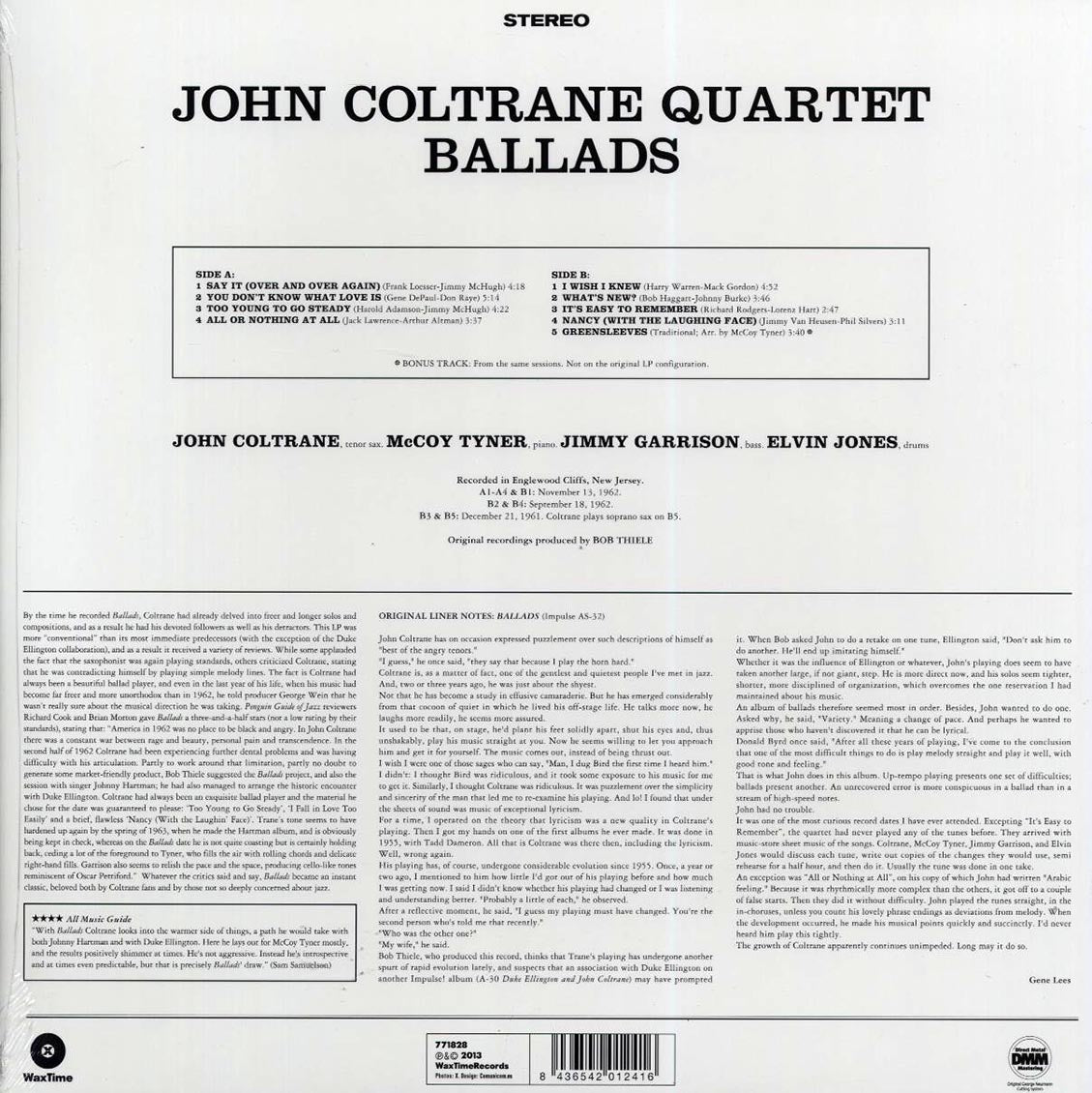 John Coltrane Quartet - Ballads (+bonus track) (ltd. ed.) (180g) (remastered)