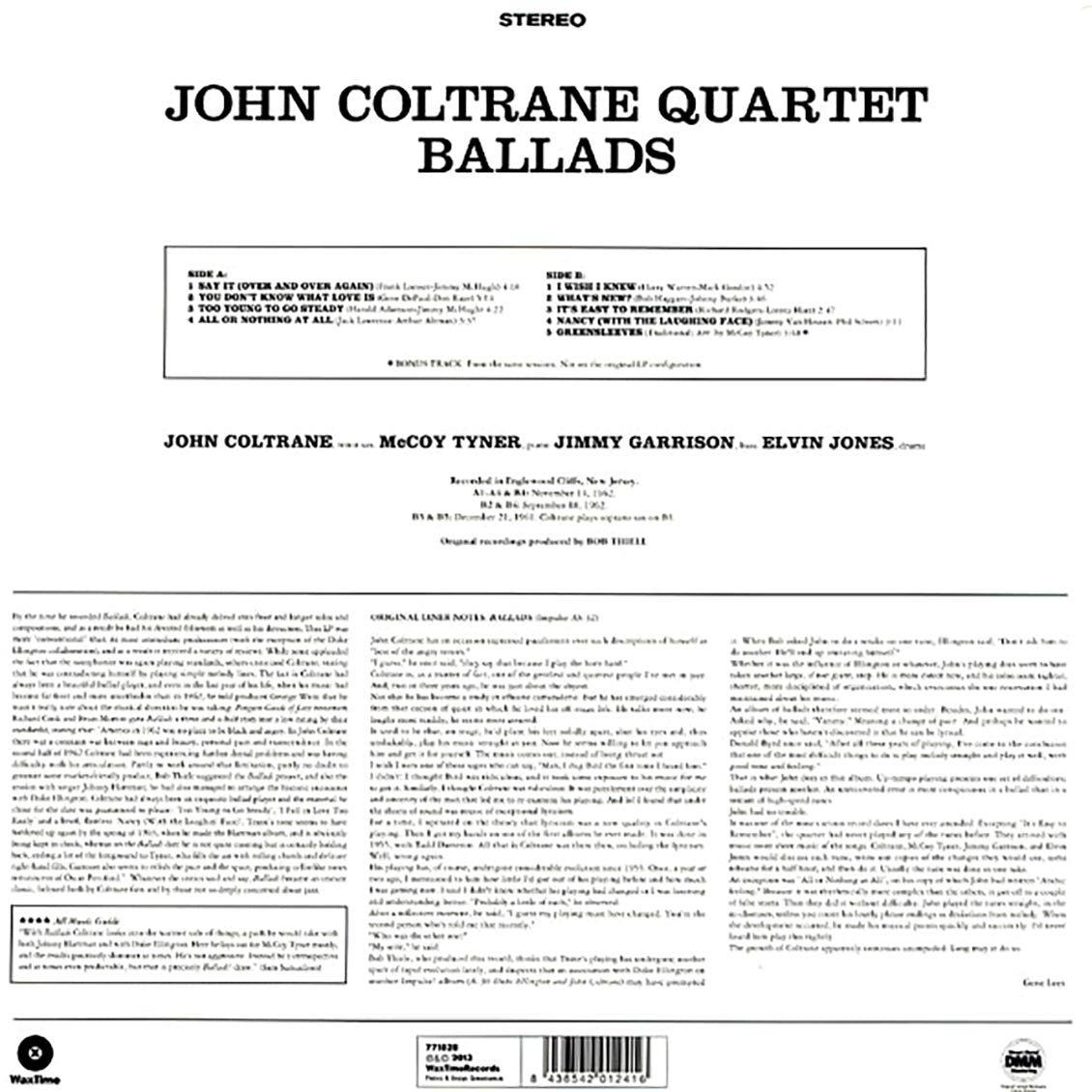 The John Coltrane Quartet - Ballads (180g)