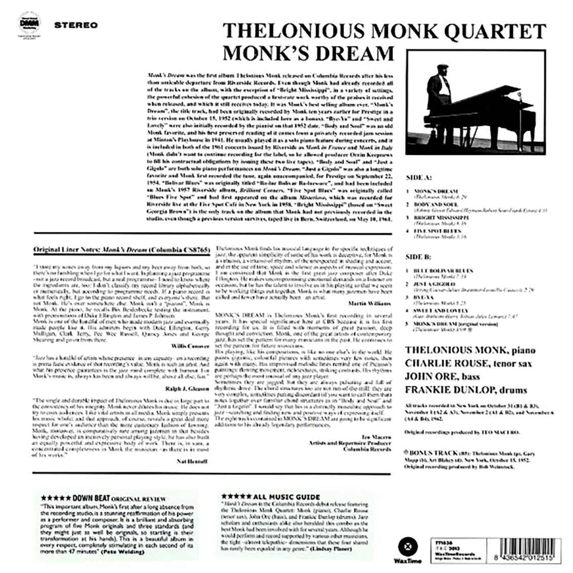 The Thelonious Monk Quartet - Monk's Dream (180g)